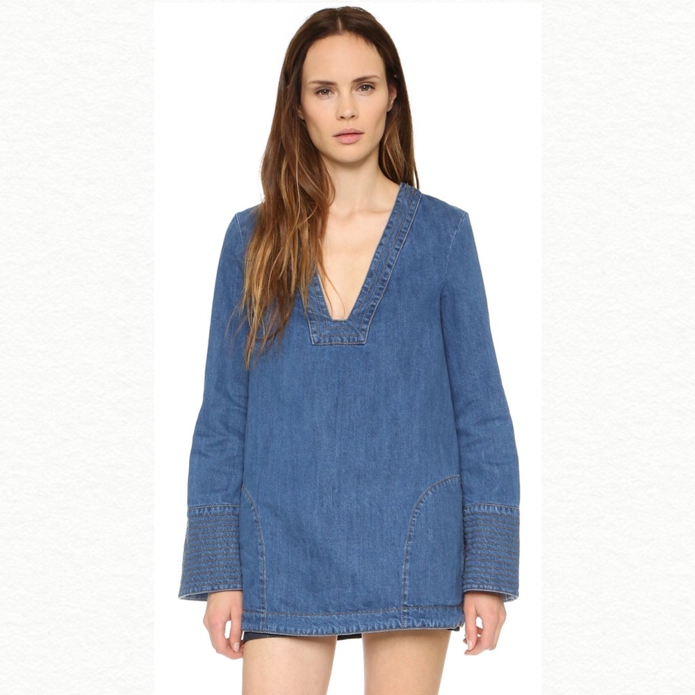 Free People Denim Mini Dress Size S